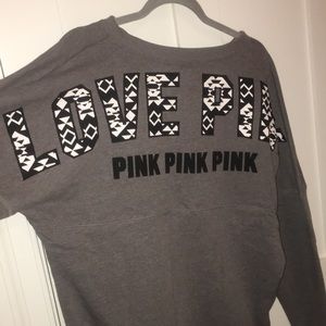 PINK grey long sleeve